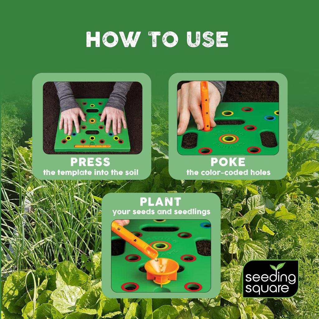 Seeding Square Planting Tool, Seed Planter for Square Foot Gardening Kit