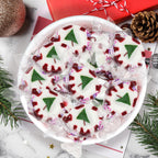 Bulk Christmas Peppermint Nougats 2 lb Pack - Soft Chewy Mint Candy with Green Christmas Tree Center - Individually Wrapped Holiday Candies for Candy Bowls, Parties & Gifts (Approx 110 Pieces)