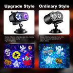 2026 Upgraded Halloween Projector, 8 Patterns (Ocean Wave & Patterns),8 Theme Waterproof Holiday Projector with Remote for Halloween,Christmas,Happy New Year