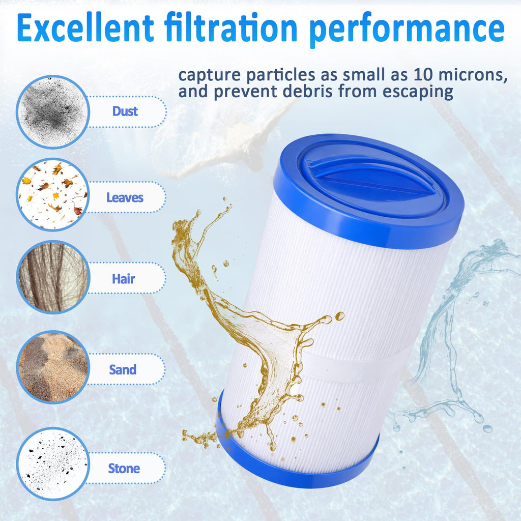 Foifatt PWW35L Hot Tub Filter Cartridge Filter Compatible with Unicel 4CH-935 Waterway 817-4035 Teleweir 35 SF, Pool & Spa Filter, 2 Pack