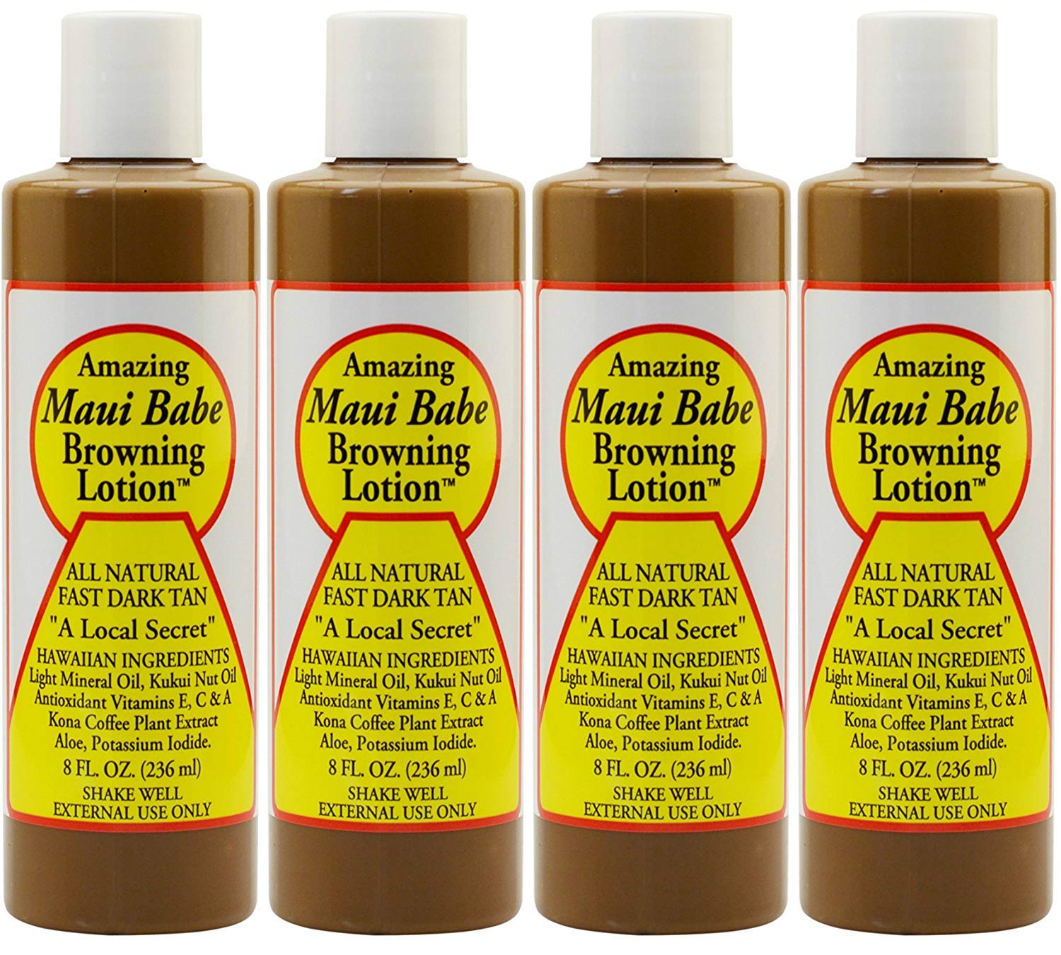Maui Babe Browning Lotion 8 Ounces (Pack of 4)