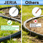 JERIA 6 Inch 240 Pack U-Shaped Galvanized Garden Stakes, 11 Gauge Landscape Staples, Landscape Fabric pins,Ground Stakes,Yard Stakes for Decorations