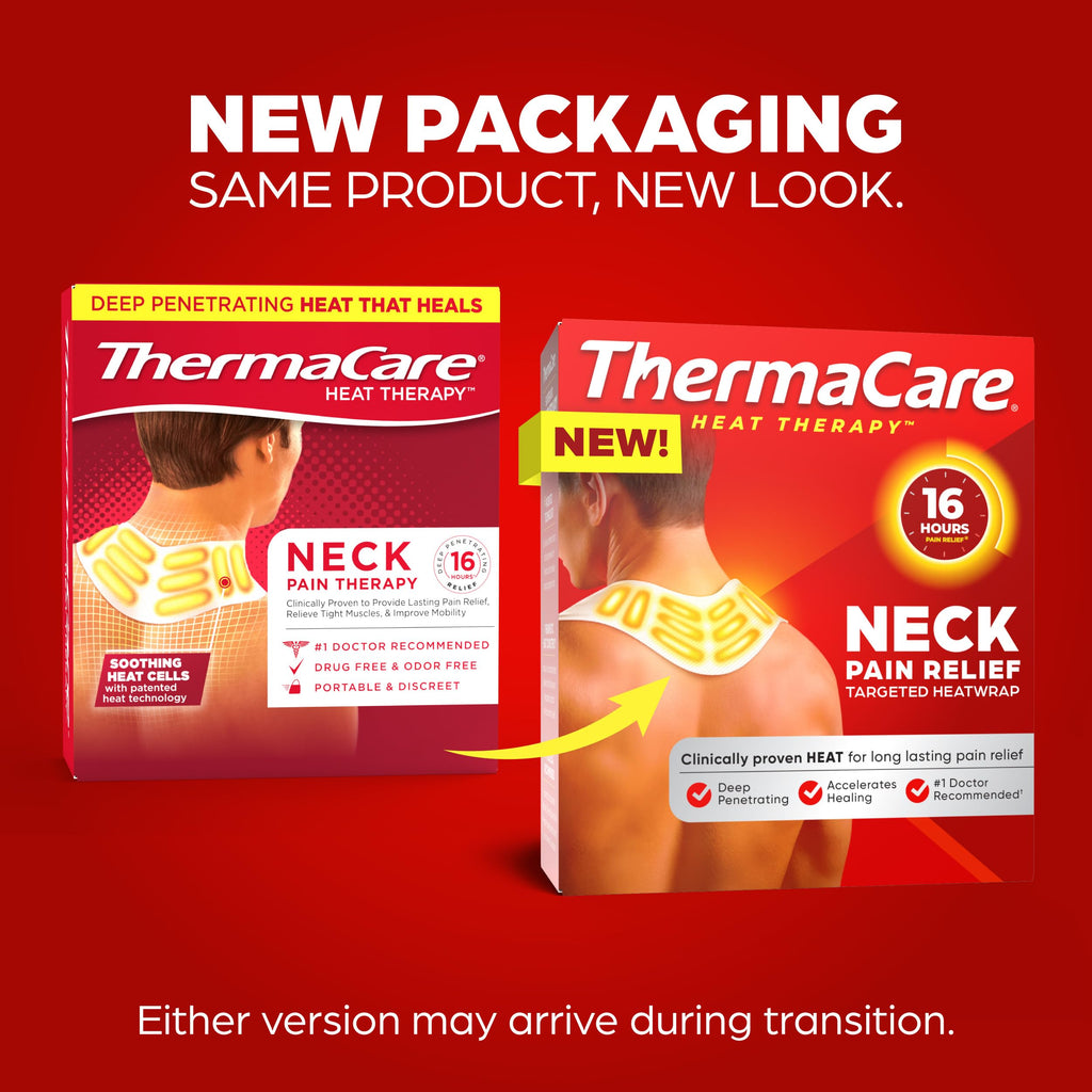 ThermaCare Heat Wraps for Neck & Shoulder Pain Relief - 16-Hour Heat Therapy Heating Pads, Adhesive Heat Patches for Muscle & Joint Pain - Flexible Fit for Comfort & Extended Wear - 11 Count
