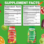 Nature's Core Fruit and Veggie Supplement - 360 Capsules - 100% Whole Super Fruit and Vegetable Vitamin, Made in USA, Soy Free, Vegan, Capsule Form - 90 Count (Pack of 4)