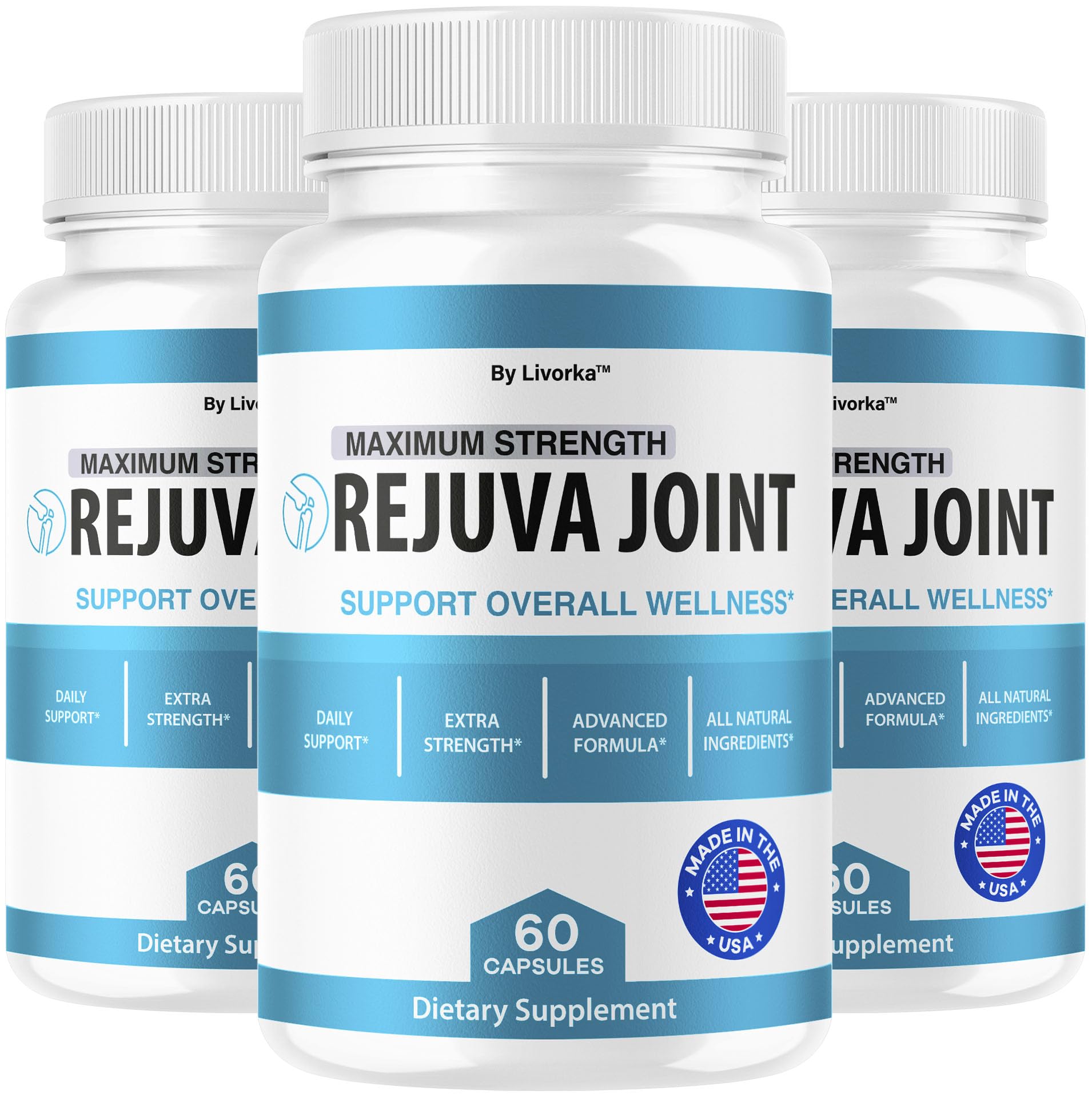 (3 Pack) Rejuva Joint - Official RejuvaJoint Supplement Pills Advanced Formula Maximum Strength Support, Natural Rejuv Capsules For Overall Health & Wellness Supports Review, 180 Capsules For 3 Months