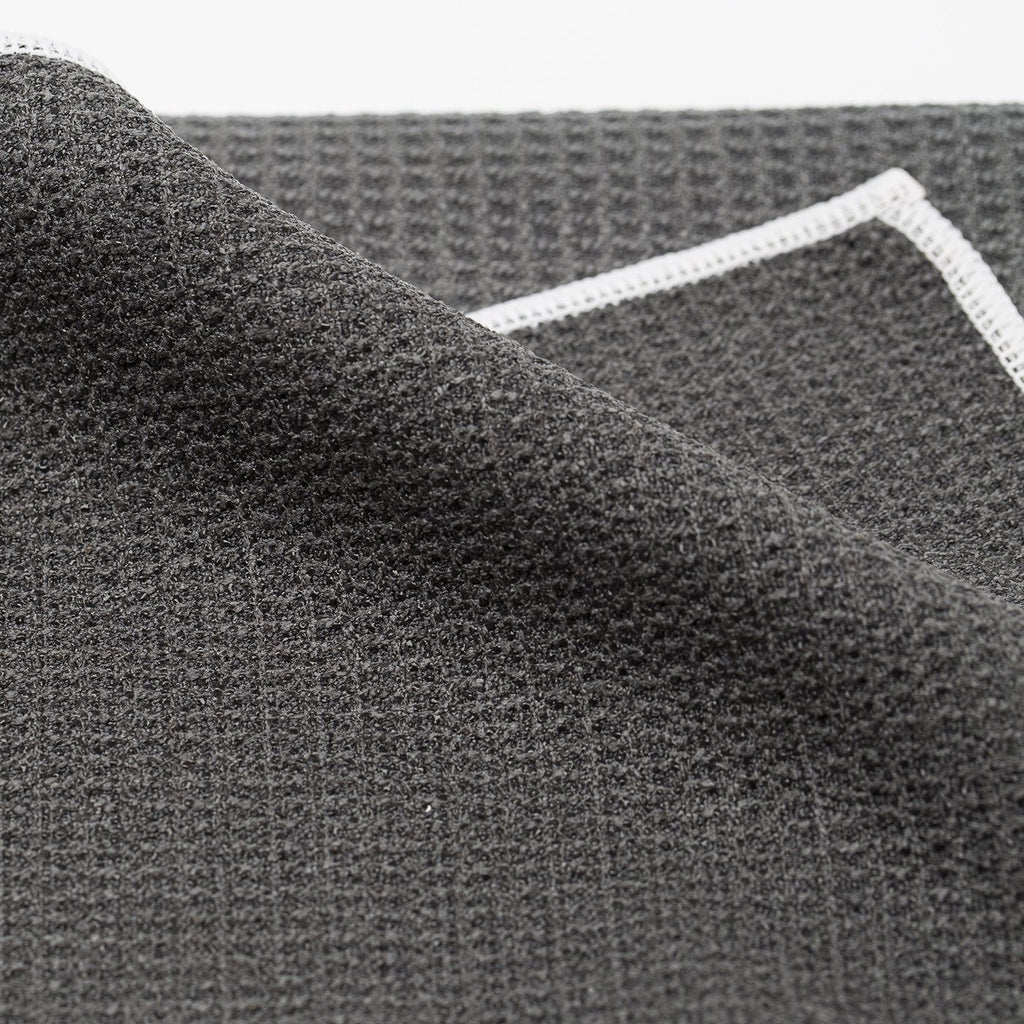 Shandali Stickyfiber Hot Yoga Towel - Silicone Backed Yoga Mat-Sized, Absorbent, Non-Slip, 24" x 72" Bikram, Gym, and Pilates - (Gray, Standard)