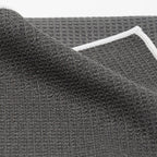 Shandali Stickyfiber Hot Yoga Towel - Silicone Backed Yoga Mat-Sized, Absorbent, Non-Slip, 24" x 72" Bikram, Gym, and Pilates - (Gray, Standard)