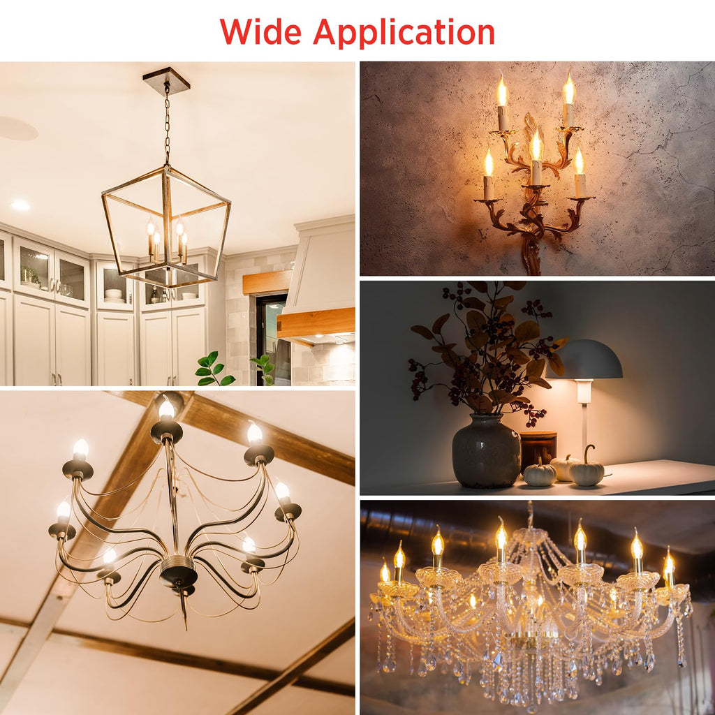 Sengled E12 Candelabra LED Bulbs Dimmable, 60W Equivalent CA10 Chandelier Light Bulbs, 2700K Soft White Candle Bulbs for Chandeliers, Ceiling Fan, Pendant Light, 6 Pack