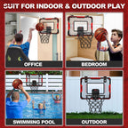 Mini Basketball Hoop for Kids, Over The Door Indoor Basketball Hoops, Red