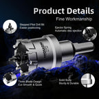 Mollom (2-1/8''|54mm) Heavy Duty Carbide Hole Saw with 2 Pilot Drill Bits, Hole Cutter cuts Stainless Steel, mild Steel, Iron, Copper, Brass, Plastic