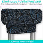 Vive Crutch Pads for Armpits and Hand Grips - Pads for Crutches Handles and Underarms - Crutch Cushions Covers - Soft Padded Under Arm Cover - Crutch Accessories for Women, Men, Kid (1 Pair, Paisley)