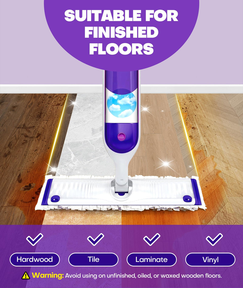 5X Cleaning Power Mop Refills for Swiffer Power Mop, 500+ Strips Multi-Surface PowerMop Refill Pads, 24 Count Disposable Powermop Wood Mops, Replacement Mopping Pad for Floor Cleaning