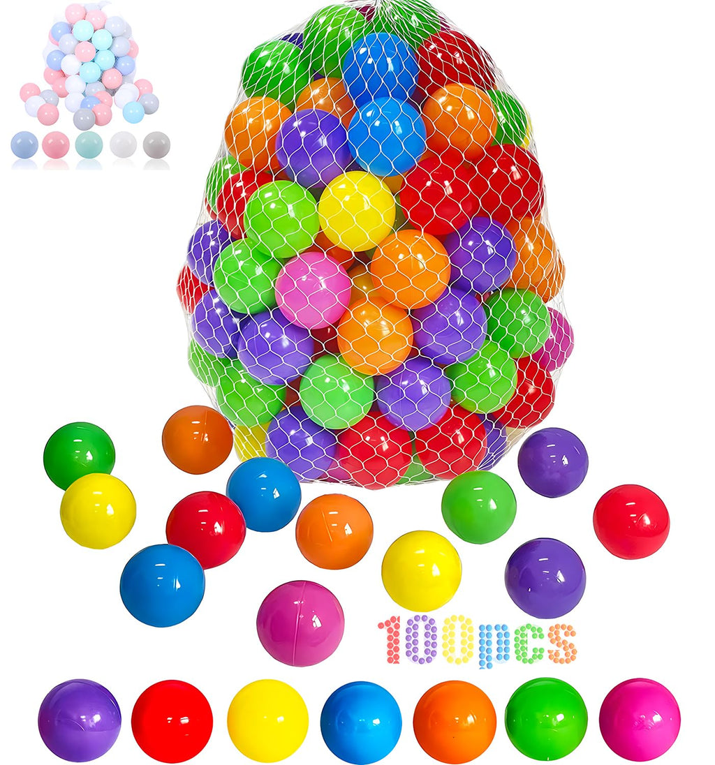 LANGXUN Plastic Ball Pit Balls for Baby Toddler Kids