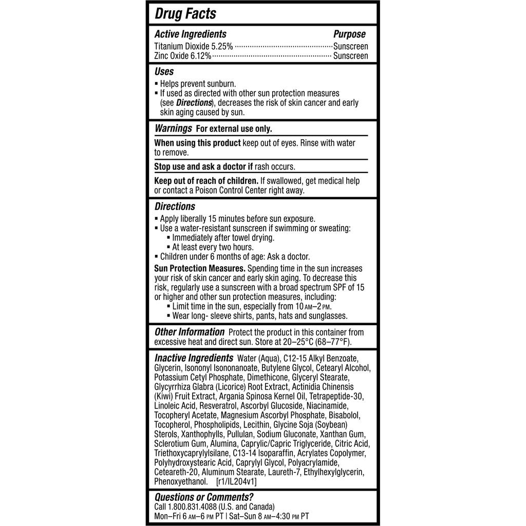 Paula's Choice DEFENSE Essential Glow Mineral Moisturizer SPF 30 with Kiwi Extract, Vitamin C & E, Niacinamide, Argan Oil & Resveratrol, Radiant Dewy Finish, 2 Oz Tube