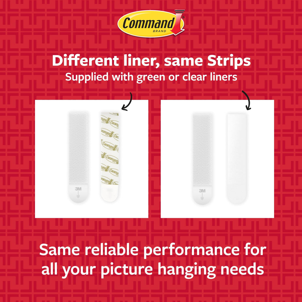 Command 20, 15 & 5 lb Assorted Picture Hanging Strips, 16 Pairs (32 Strips)