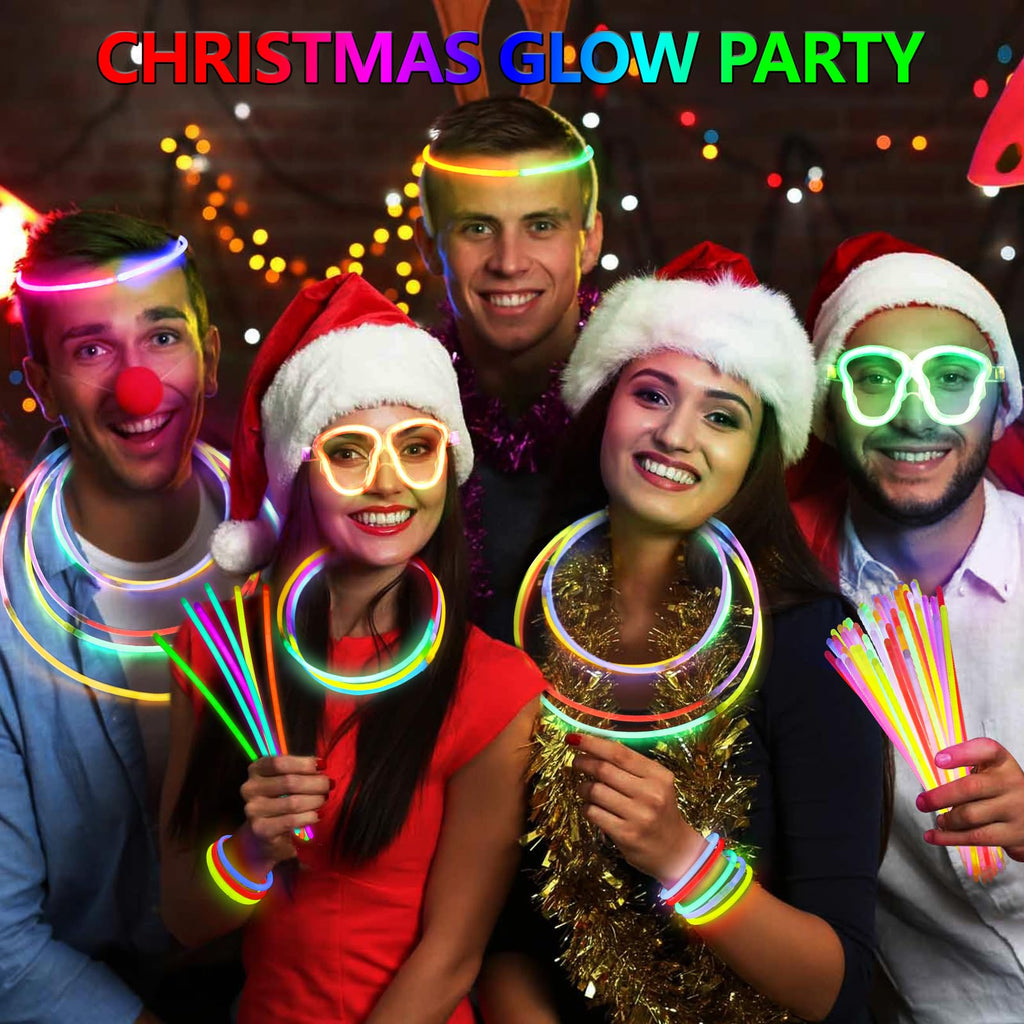 BUDI 467Pcs Glow Sticks Party Favors for Kid Adult Halloween Toys Bulk Pack