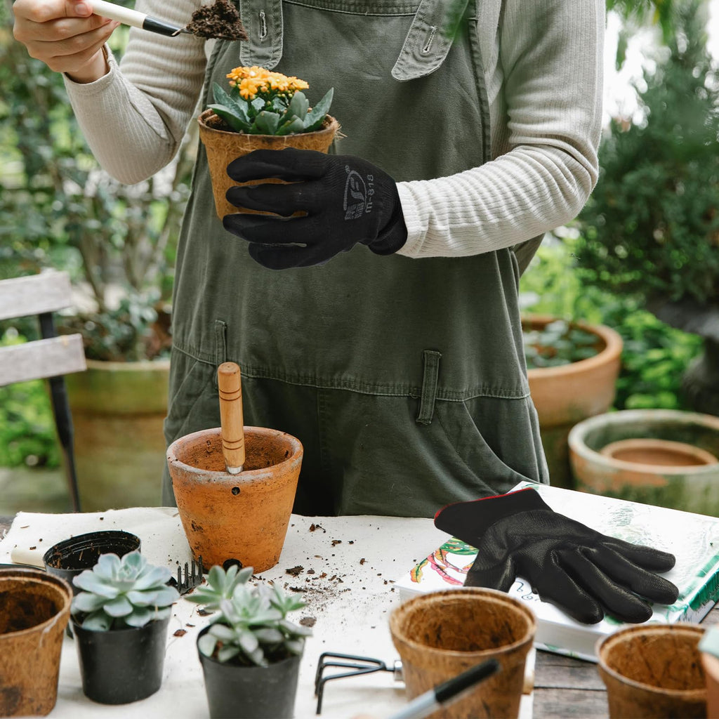 WHEATHUSK 120 Pairs Gardening Work Gloves Bulk for Men Women, Breathable Nitrile Rubber Coated Garden Gloves Dipped Gripping Working Gloves for Construction, Gardening, 9.1 Inch