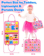 Gojmzo Busy Board Montessori Toys for Toddler Girl Birthday Gifts, Busy Book Sensory Toys for Toddlers, Learning Educational Toddler Travel Activities