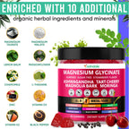 Adndale 90ct 15-in-1 Magnesium Glycinate Gummies 400 mg/serv- with Magnesium Malate, Ashwagandha, Tart Cherry, Magnolia Bark, Lemon Balm, Passionflower, Chamomile, L-Theanine, Zinc, Vitamin K2 & D3