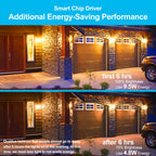 Qualilux Dusk to Dawn A19 LED Bug Light Bulbs Outdoor, 1900K Amber Yellow, 600 Lumen, 9.5W, E26, 4-Pack, HQ-H018