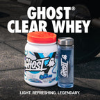 GHOST Clear Whey Isolate Protein Powder, Blue Raspberry - 1.4 LB Tub, 25G of Whey Protein - Post Workout Drink for Muscle Gain & Recovery – Sugar Free, Soy Free & Zero Fat, 20 Servings