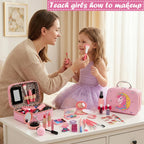 For Ideahome Washable Kids Makeup Girl Toys - Real Make Up Set for Toddler Little Girls Princess, Christmas Birthday Gift for Girls 4-12 Year Old