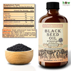 Ethiopian Black Seed Oil 16oz – Cold Pressed Nigella Sativa | High Thymoquinone 3.45% Black Cumin Seed Oil | 100% Pure Unrefined Liquid | Immune, Skin, Hair & Digestive Support | Large Glass Bottle