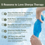 SHERPA THERAPY 4PK Flexible Gel Ice Packs for Injuries Reusable - Gel Ice Pack Cold Compress for Knee, Back, Neck, Wrist, Hand, Elbow, Ankle Pain Relief - 9.5" x 4.5"