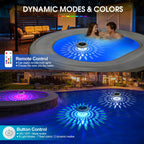LENONE Floating Pool Lights Solar Powered, 6.5“ Vibrant RGB Colors Pool Lights that Float with Dynamic Lighting Effects, Waterproof Float or Hang Solar Floating Light for Pool Hot Tub Garden Party(1)