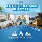 60 Packs Commode Liners With 60 Absorbent Pads, Leak-Proof Disposable Toilet Bags for Adults, Fits All Bedside Toilet Chairs Bucket, Portable Potty Liners for Home Medical Use, No Mess Cleanup