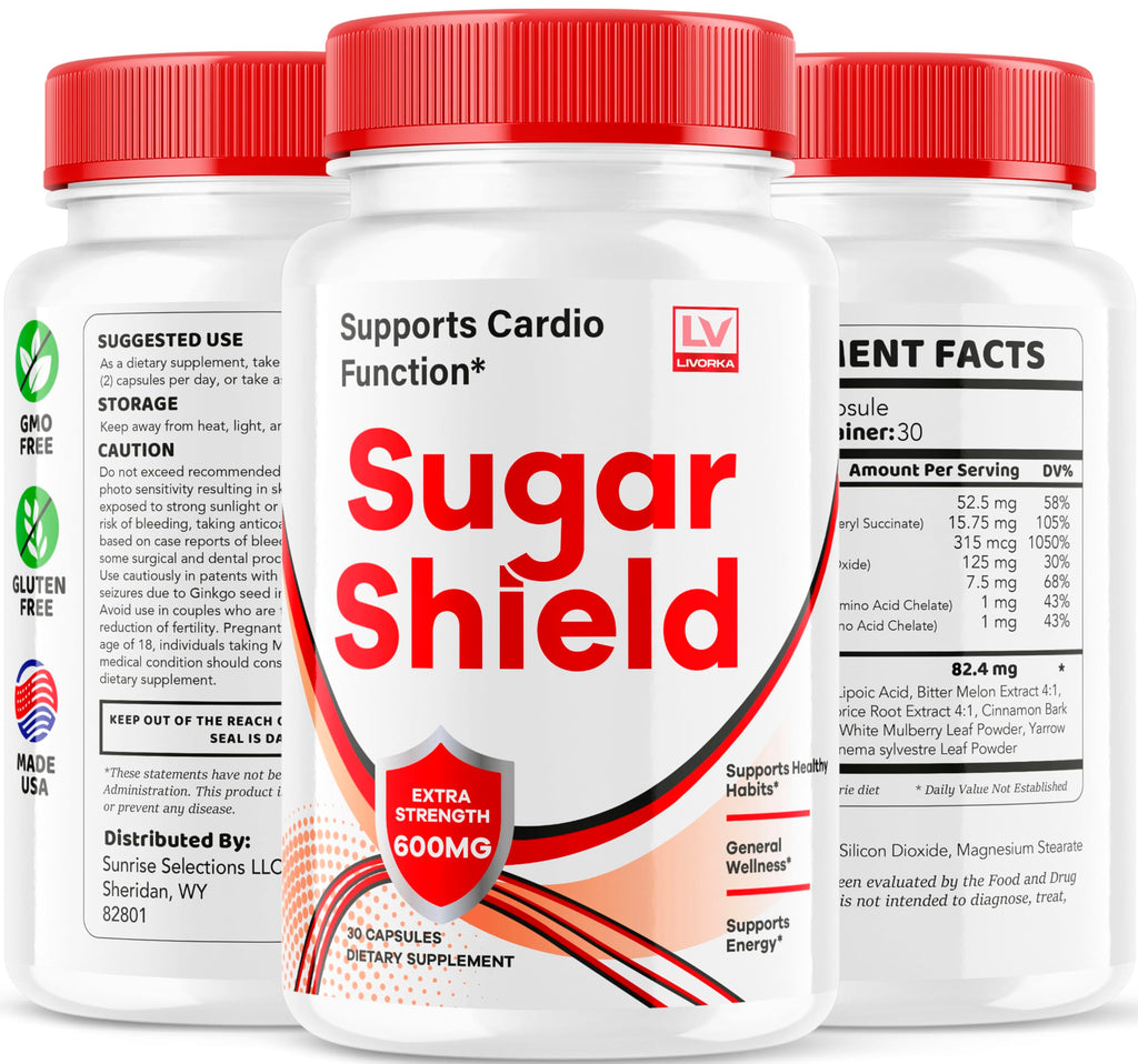 (2 Pack) Sugar Shield, Sugar Shield Blood Support, Sugar Shield Pills, Sugar Shield Capsules, Sugar Shield All Natural, SugarShield, Sugar Shield Advanced Formula, Sugar Shield Reviews, 60 Capsules