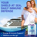 CRUISE IMMUNITY Immune Support Gummies for Cruisers with Vitamin C, B12, Zinc, Elderberry Extract, 60 Gummies, 30 Servings, Cruise and Travel Specific Wellness Supplement