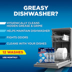 Finish Dishwasher Cleaner Tablets, Grease & Grime Remover, 12ct