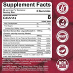 Beet Root Gummies, Beetroot & L-Arginine, Red Beets Supplements w/ Vitamin B1, B2, B3, B5, B6, Folate, B12 for Energy Boost & Circulation Support, Sugar Free Nitric Oxide Gummies, 60 Beet Chews