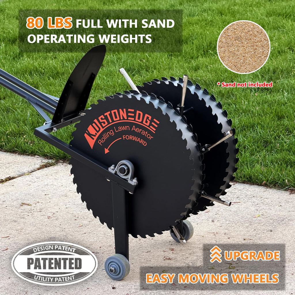 Patented Rolling Lawn Aerator Compacted Soil Loosening Manual Coring Tool