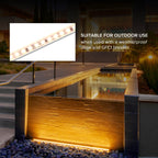 Maxxima 24 in. Hardwired LED Under Cabinet Strip Light, 920 Lumens, 3000K Warm White, Kitchen and Living Room 120V White Cove Lighting, No Power Supply Needed