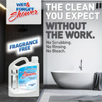 Wet & Forget Shower Cleaner Spray, Fragrance-Free Weekly Bathroom Cleaner, No Scrubbing Needed, Bleach-Free, Multi-Surface Bathroom Spray, Cleaning Supplies Essential. 64 fl oz