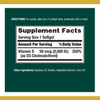 Nature's Bounty Vitamin D3, Supports Immune System and Bone Health, 50mcg, 150 Softgels (Pack of 4)