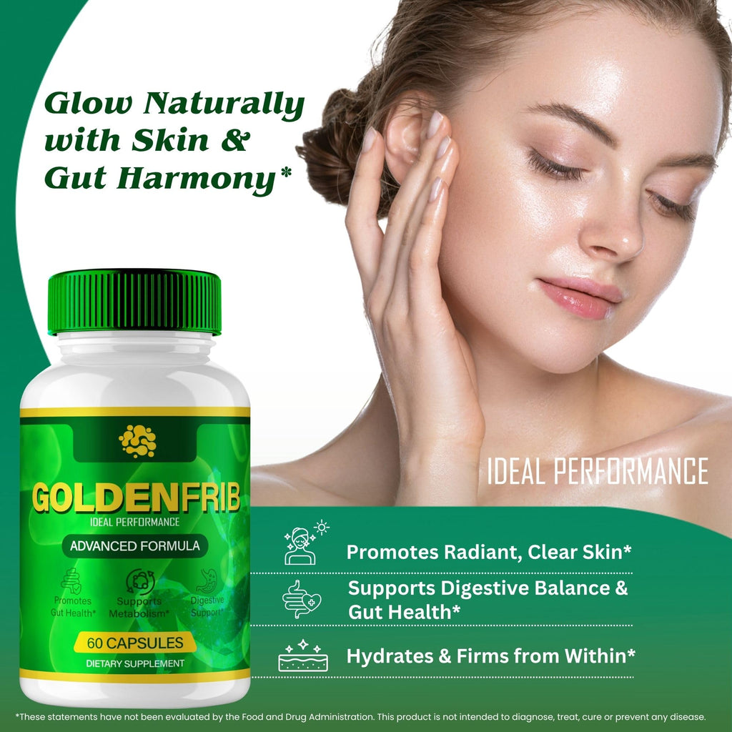 GoldenFrib Capsules, Premium Golden Frib Gut Health Supplement Pills - Maximum Strength All Natural Formula, Supports Gut Health, Maintain Digestive Health & Comfort, GoldenFrib Reviews (60 Capsules)