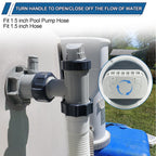 Pool Hose Plunger Valve Kit for Intex Above Ground Pool and Pool Pump, Above Ground Swimming Pool Accessories 11872 Dual Split Hose Plunger Valve Replacement Parts for Intex Filter Circulation System