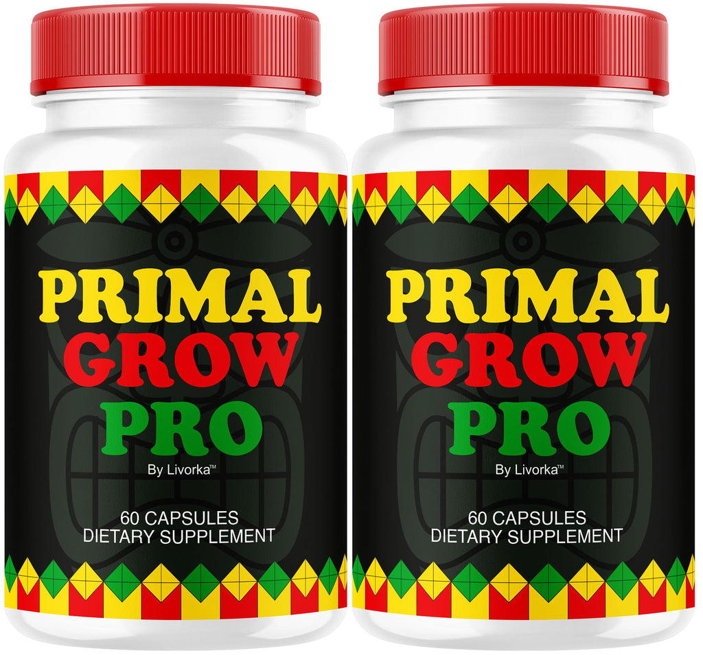 (2 Pack) Primal Grow Pro for Men - Official Primal Grow Pro Advanced Formula Premium Supplement Pills for Men - Maximum Strength, Natural Support Overall Health & Wellness, 120 Capsules for 2 Months