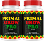 (2 Pack) Primal Grow Pro for Men - Official Primal Grow Pro Advanced Formula Premium Supplement Pills for Men - Maximum Strength, Natural Support Overall Health & Wellness, 120 Capsules for 2 Months