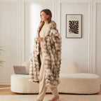COOVA Soft Bubble Faux Fur Throw Blanket, 50"x60", Tie-dye Brown