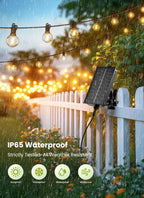 Brightown 58FT Solar String Lights Outdoor, IP65 Waterproof, Remote, Timer