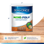 Seal-Once Nano+Poly Wood Sealer and Waterproofer, Clear, 1 Gallon