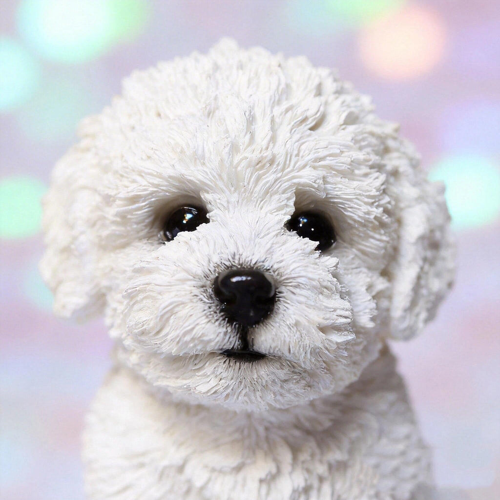 Outdoor Dog Statue Resin Figurine Garden Ornament-This Charming Dog Statue Brings a Warm, Lifelike Presence to Any Outdoor Space. Designed with a Gentle Sitting Pose, It Blends Naturally with Gardens