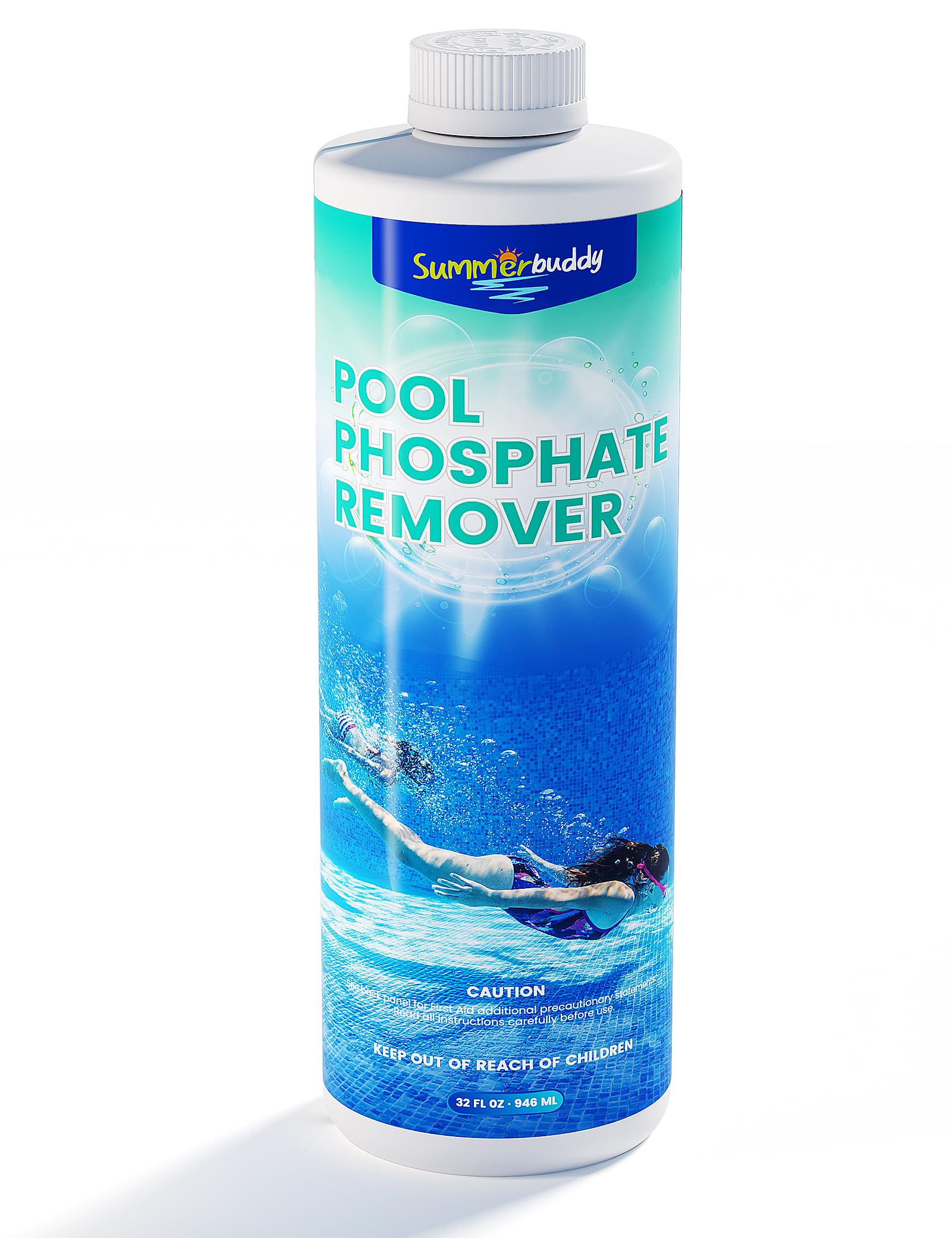 SUMMERBUDDY Pool Phosphate Remover,Advanced Phosphate Removal Pool Formula-Perfect for Swimming Pool Treatment to Make Your Pool Phosphate Free