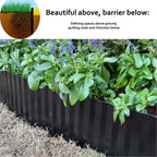 Anleolife Galvanized Steel Garden Landscape Edging Roll, 60FT x 8" Black