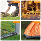 8 Inch Rebar Stakes Heavy Duty, 10 Pack Garden Stake U-Hook, Electrostatic Rust Proof Metal Stakes for Tent, Landscape,Outdoor Decorations, Fabric Ground Cover, Tube Fixing