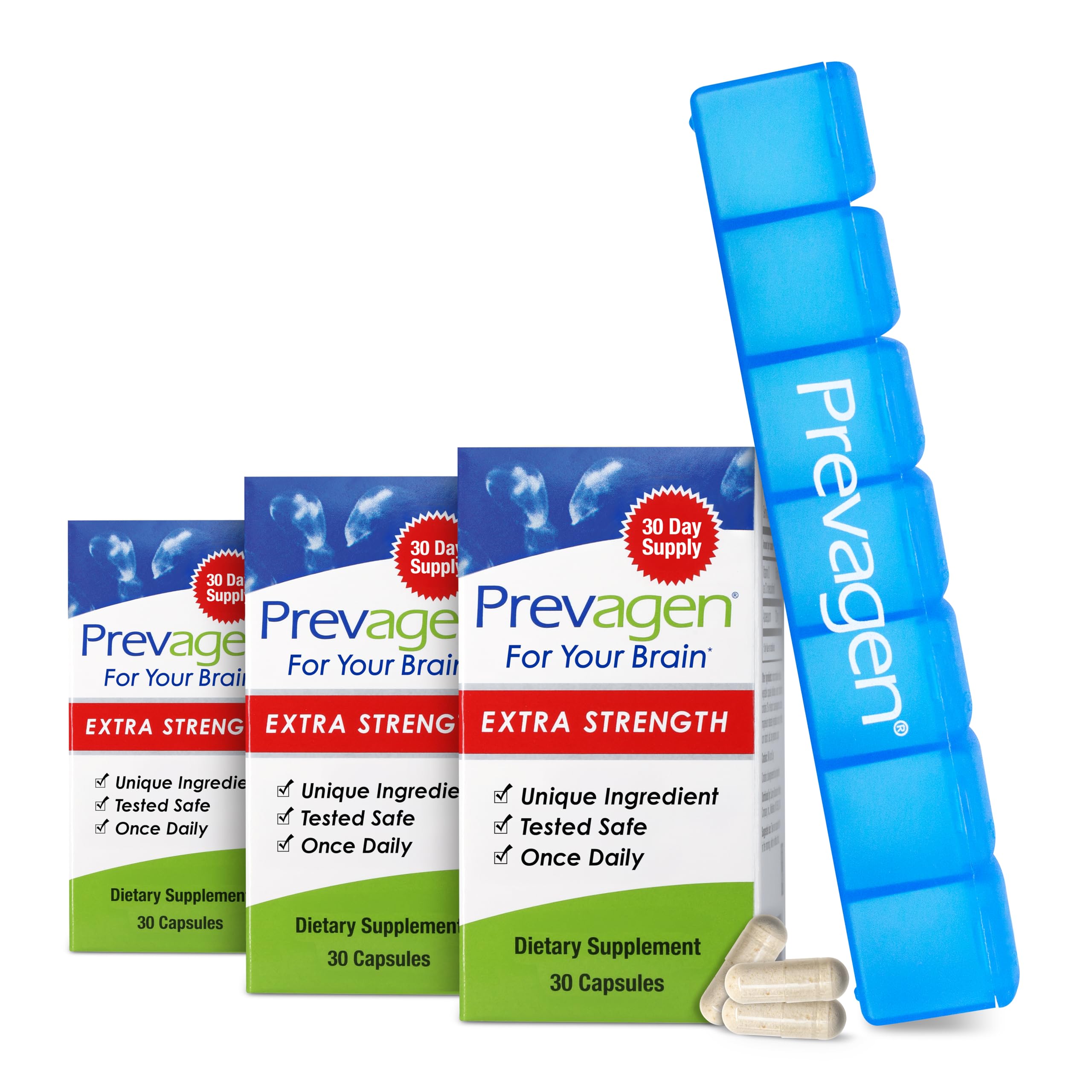 Prevagen Extra Strength - 90 Capsules (3 Month Supply) 20mg of Apoaequorin Plus Vitamin D3